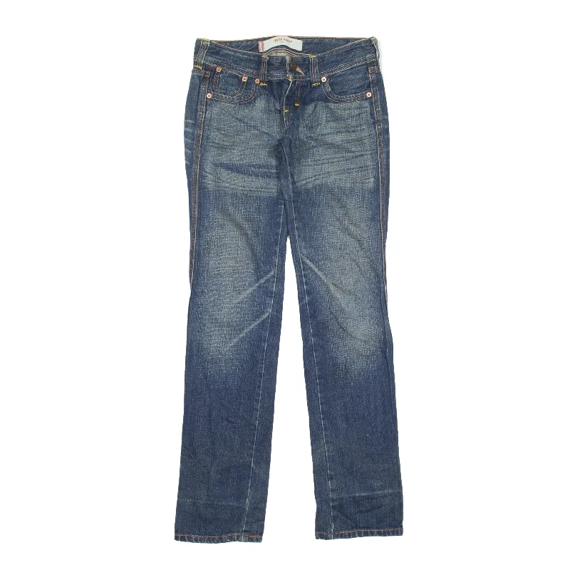 LEVI'S Patty Anne Jeans Blue Denim Slim Straight Stone Wash Womens W27 L33 Trendy Flared Leg Jeans LEVI'S Patty Anne Jeans Blue Denim Slim Straight Stone Wash Womens W27 L33 Trendy Flared Leg Jeans