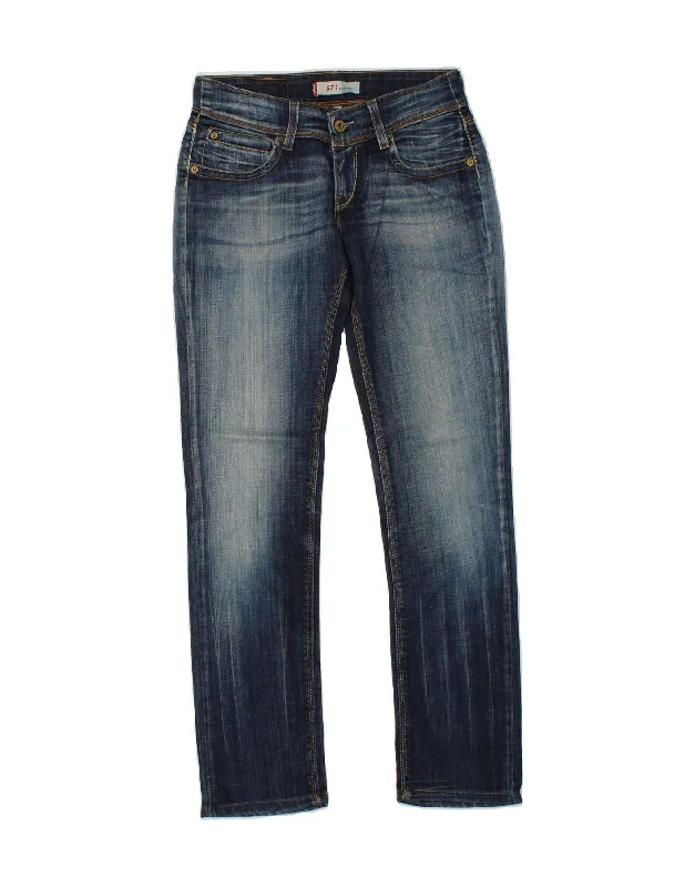 LEVI'S Womens 571 Slim Jeans W28 L34 Navy Blue Cotton Casual Wide-Legged Denim Jeans LEVI'S Womens 571 Slim Jeans W28 L34 Navy Blue Cotton Casual Wide-Legged Denim Jeans