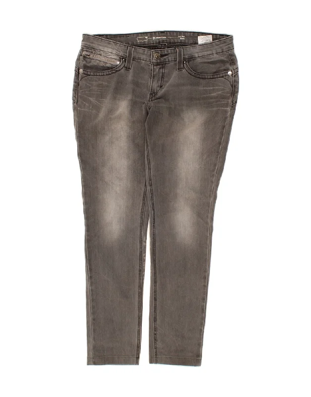 LEVI'S Womens Demi Curve Low Waist Skinny Jeans W31 L29 Grey Cotton Fashionable Cropped Denim Jeans LEVI'S Womens Demi Curve Low Waist Skinny Jeans W31 L29 Grey Cotton Fashionable Cropped Denim Jeans