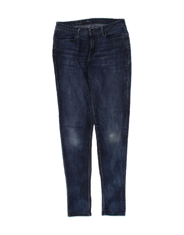 LEVI'S Womens Skinny Jeans W28 L30 Navy Blue Cotton Trendy Wide-Leg High-Waist Denim LEVI'S Womens Skinny Jeans W28 L30 Navy Blue Cotton Trendy Wide-Leg High-Waist Denim