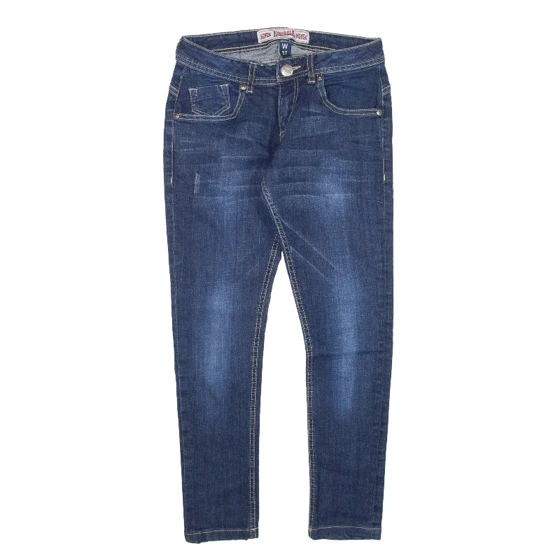 LONSDALE Jeans Blue Denim Slim Skinny Womens W27 L25 Trendy Wide-Legged High-Waist Jeans LONSDALE Jeans Blue Denim Slim Skinny Womens W27 L25 Trendy Wide-Legged High-Waist Jeans