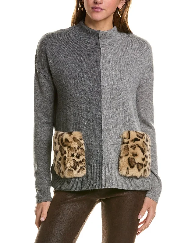 MEIR Colorblock Wool & Cashmere-Blend Sweater Fleece Fabric Down Fabric Feather Fabric MEIR Colorblock Wool & Cashmere-Blend Sweater Fleece Fabric Down Fabric Feather Fabric