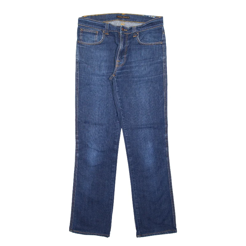 NUDIE JEANS Jeans Blue Denim Slim Straight Stone Wash Womens W34 L30 Elegant Bootcut Fit Jeans NUDIE JEANS Jeans Blue Denim Slim Straight Stone Wash Womens W34 L30 Elegant Bootcut Fit Jeans
