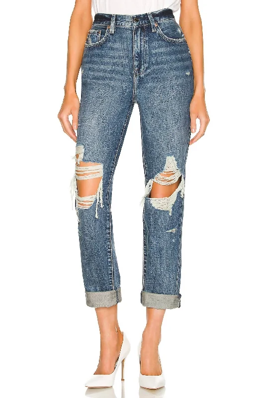 Presley High Rise Relaxed Roller Jean In Eternal Destructed Trendy Low-Rise Bootcut Jeans Presley High Rise Relaxed Roller Jean In Eternal Destructed Trendy Low-Rise Bootcut Jeans