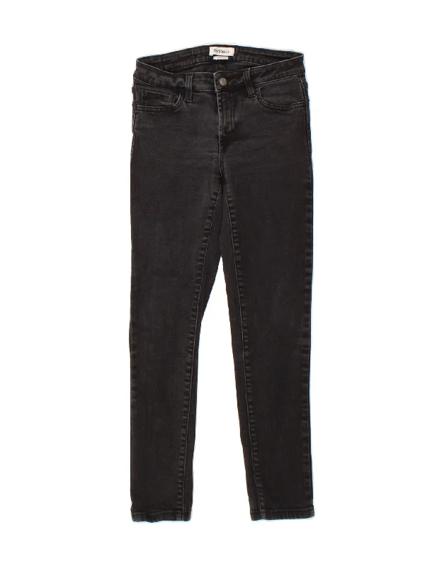 ROY ROGERS Womens Skinny Jeans W26 L26 Black Cotton Trendy Low-Rise Slim Jeans