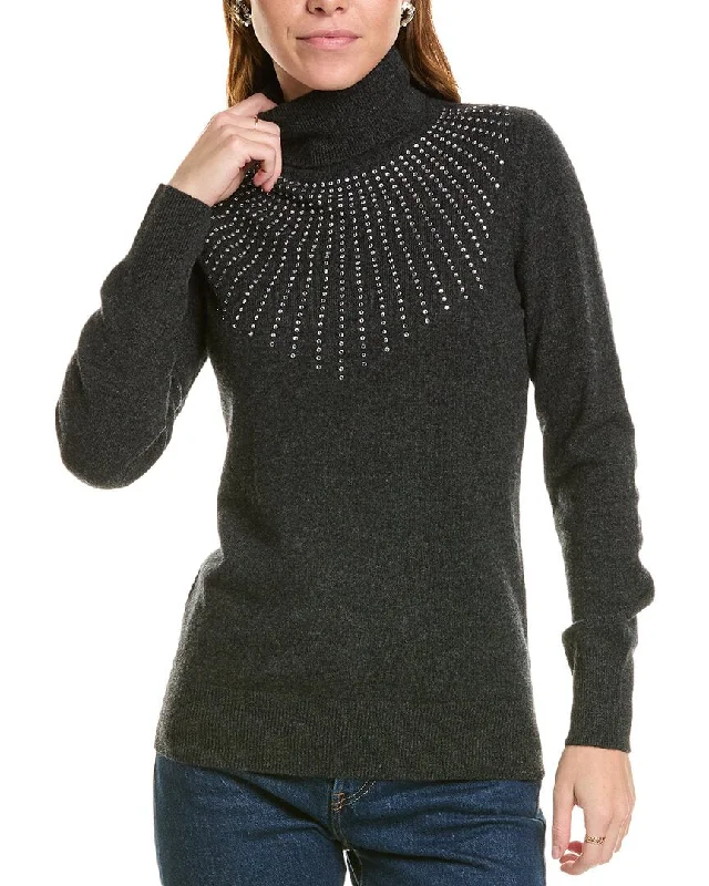 sofiacashmere Heatset Starburst Turtleneck Cashmere Sweater Terry Terry Cloth Terry Knit sofiacashmere Heatset Starburst Turtleneck Cashmere Sweater Terry Terry Cloth Terry Knit
