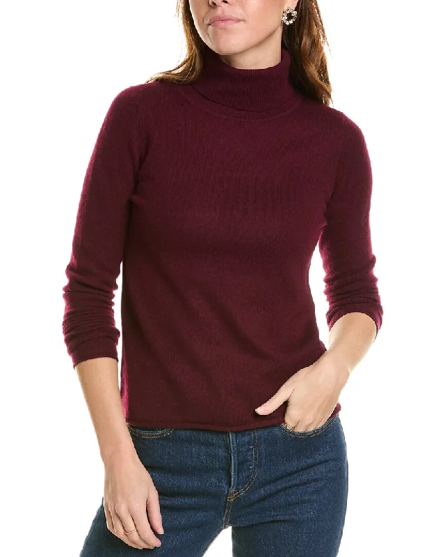 sofiacashmere Roll Cuff & Hem Turtleneck Sweater Welt Pockets Slit Pockets Flap Pockets sofiacashmere Roll Cuff & Hem Turtleneck Sweater Welt Pockets Slit Pockets Flap Pockets