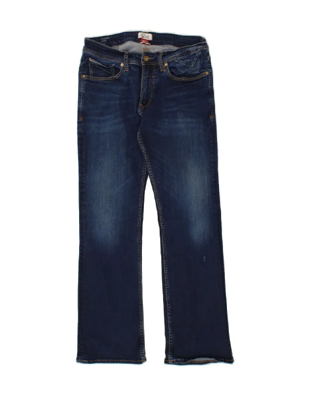 TOMMY HILFIGER Womens Ryan Bootcut Jeans W32 L32 Navy Blue Cotton Trendy Skinny High-Waist Jeans TOMMY HILFIGER Womens Ryan Bootcut Jeans W32 L32 Navy Blue Cotton Trendy Skinny High-Waist Jeans