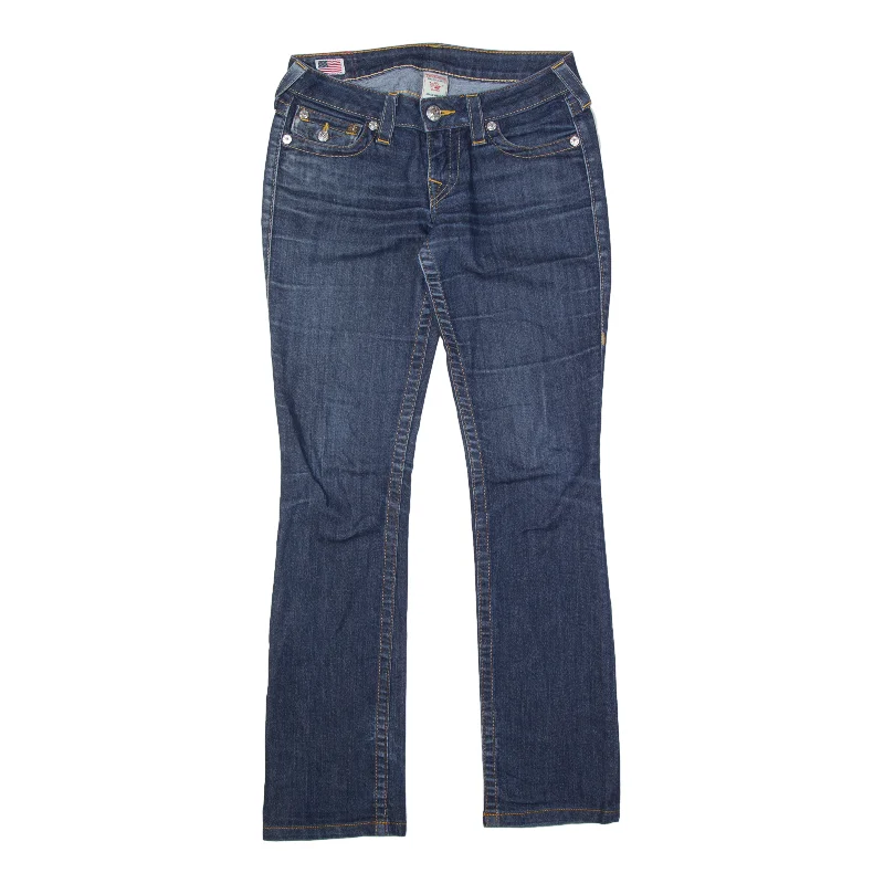 TRUE RELIGION Jeans Blue Denim Slim Straight Womens W27 L31 Casual Light Wash Jeans