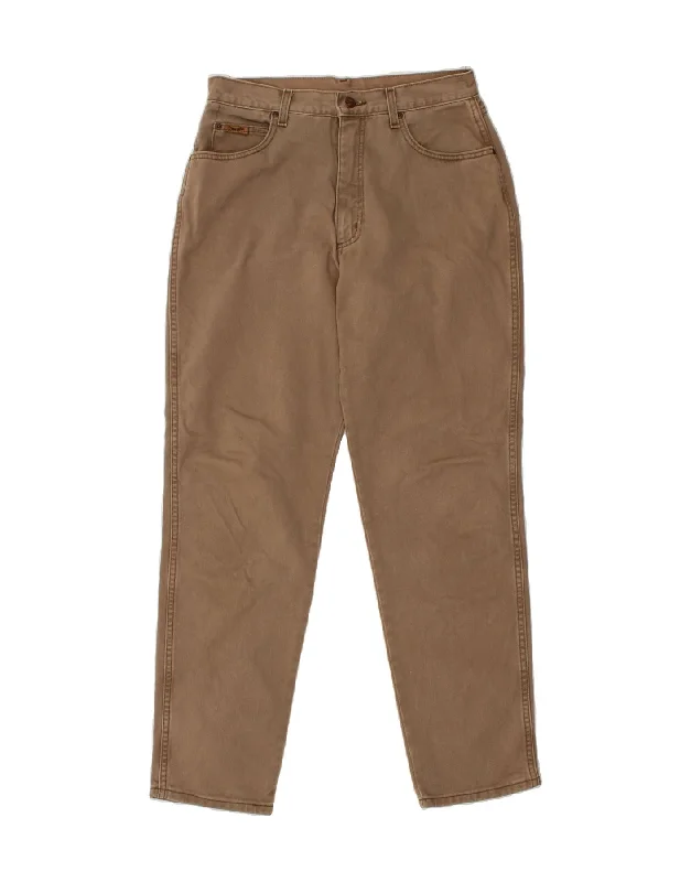 WRANGLER Womens High Waist Tapered Jeans US 16 2XL W32 L31 Brown Cotton Fashionable Slouchy Fit Jeans WRANGLER Womens High Waist Tapered Jeans US 16 2XL W32 L31 Brown Cotton Fashionable Slouchy Fit Jeans