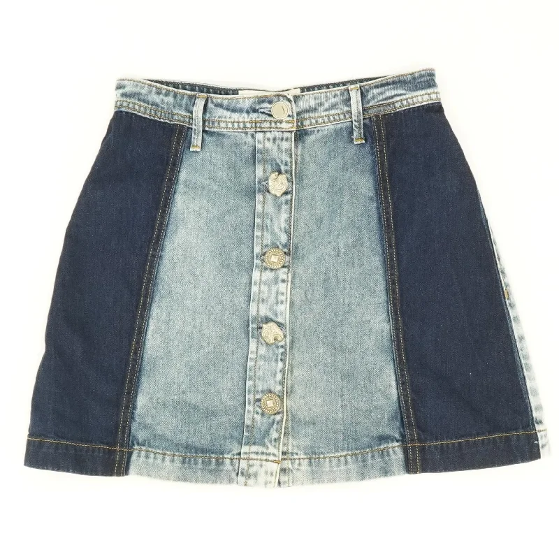 Blue Color Block Mini Skirt vintage skirt charm