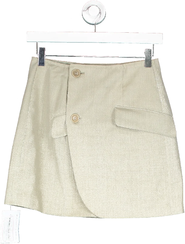 Green Kenzo Wrap Around Skirt UK 6 breathable skirt fabric