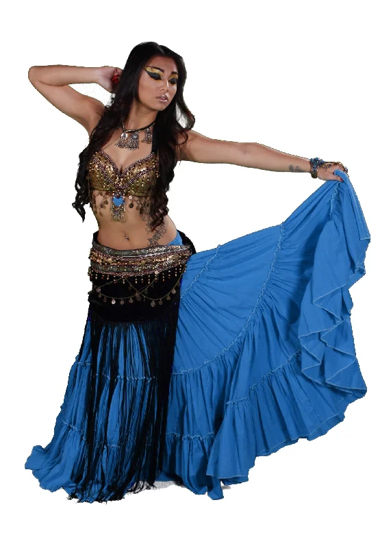 Miss Belly Dance Tribal Bra, Belt and 25 YD Skirt Bellydancer Costume Set Desert Dunes maxi skirt elegant