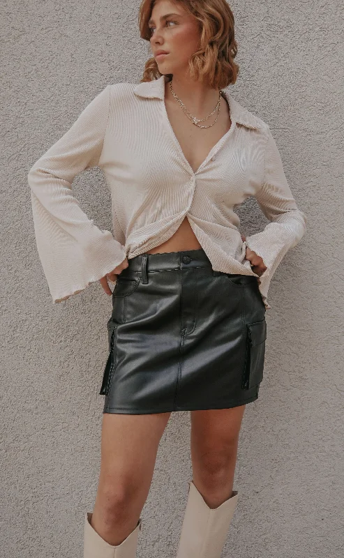 pistola: rhea cargo mid rise mini skirt lace skirt elegant