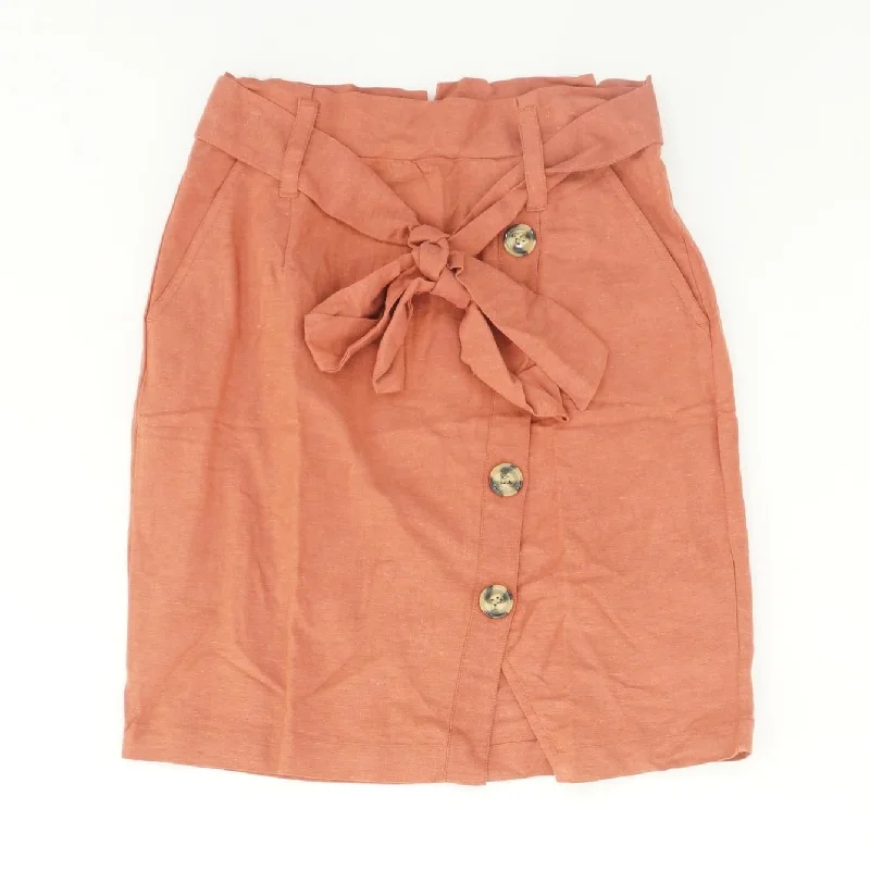 Rust Solid Mini Skirt denim skirt stylish