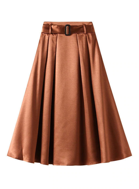 HIGH WAIST BIG SWING UMBRELLA SKIRT wool skirt sturdy