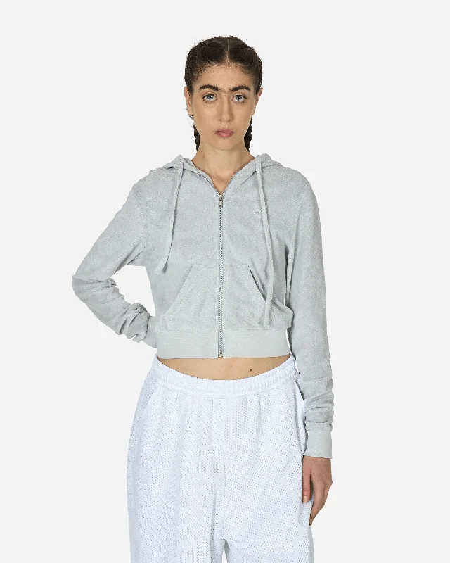 Towel Mini Jacket Grey One-Shoulder Jacket Off-the-Shoulder Jacket Asymmetrical Jacket