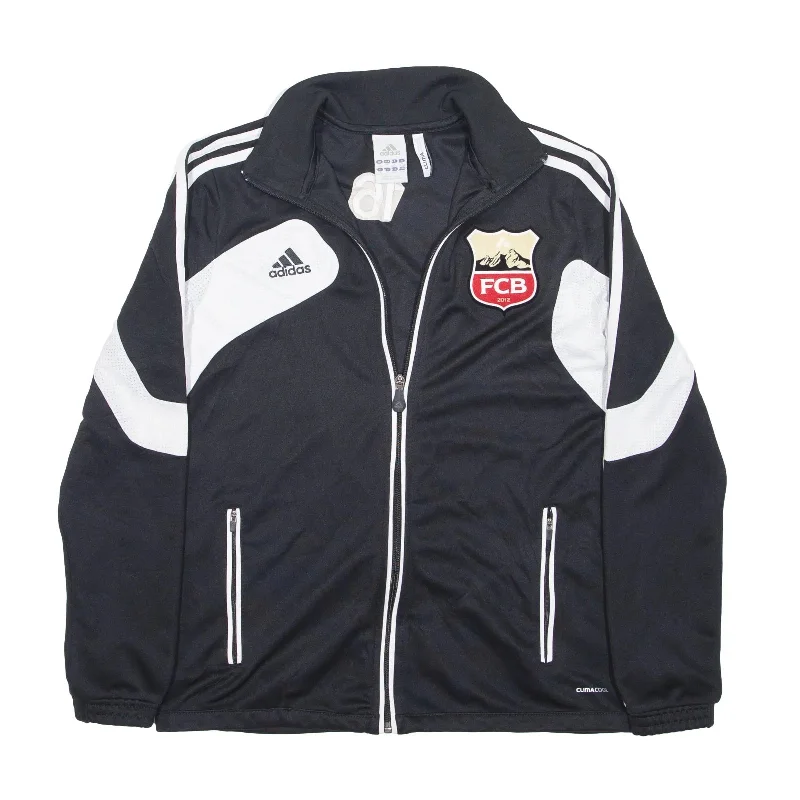 ADIDAS Climacool FCB 2012 Track Jacket Black Womens UK 12 Tiered Jacket Buttoned Jacket Zippered Jacket