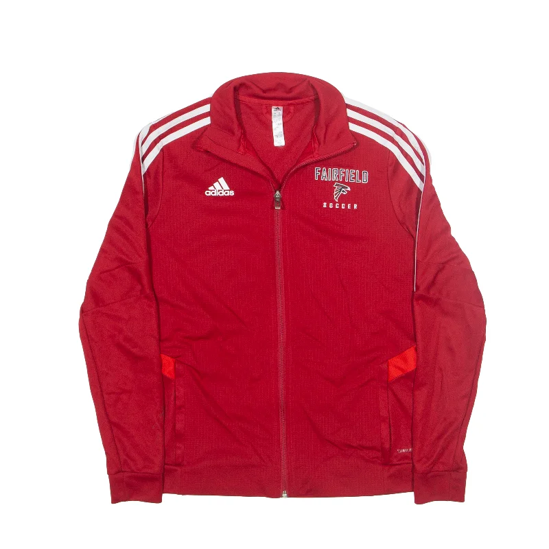 ADIDAS Fairfield Soccer ClimaLite Track USA Jacket Red Womens S Fleece Jacket Down Jacket Feather Jacket