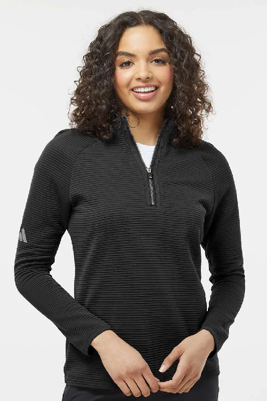 Adidas Womens Spacer 1/4 Zip Sweatshirt - Black Hoodie with Magnetic Closure Innovative Modern Adidas Womens Spacer 1/4 Zip Sweatshirt - Black Hoodie with Magnetic Closure Innovative Modern