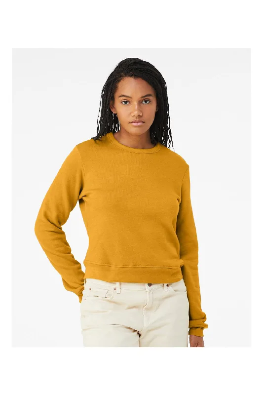 Bella + Canvas Womens Sponge Fleece Classic Crewneck Sweatshirt - Heather Mustard Hoodie with Lace Feminine Delicate Bella + Canvas Womens Sponge Fleece Classic Crewneck Sweatshirt - Heather Mustard Hoodie with Lace Feminine Delicate