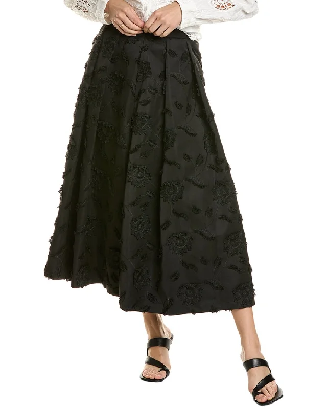 Beulah A-Line Skirt silk skirt luxurious