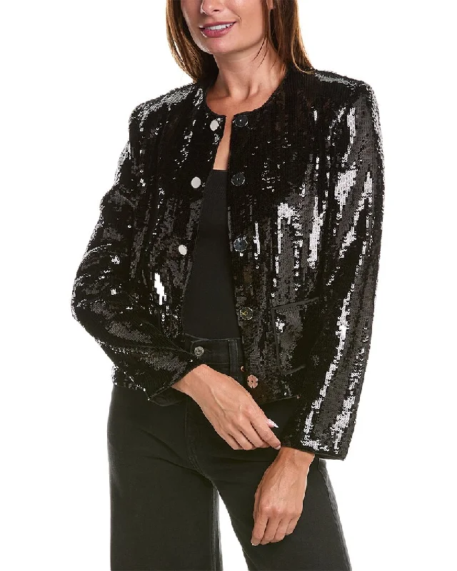 Theory Sequins Cropped Jacket Herringbone Jacket Checkered Jacket Solid Jacket