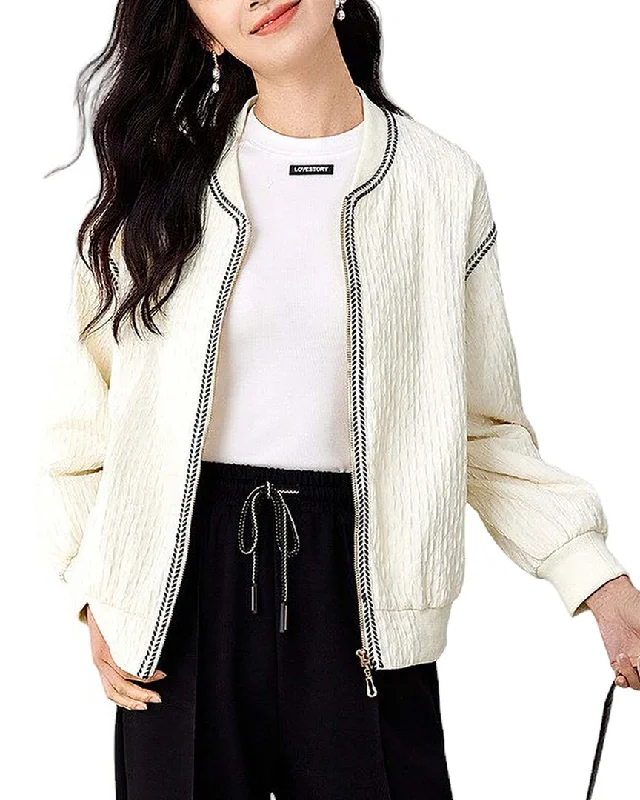 Ounixue Jacket Wool Jacket Cashmere Jacket Tweed Jacket