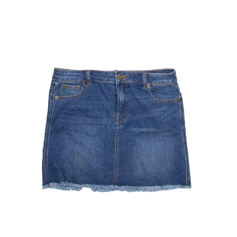 BLUE CANDY Denim Short Mini Skirt Blue Denim Womens M denim skirt durable