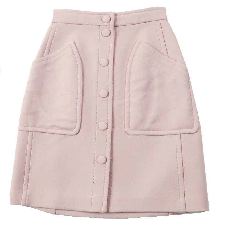 Bottega Veneta Wool Nylon Skirt Pink 38 leather skirt bold