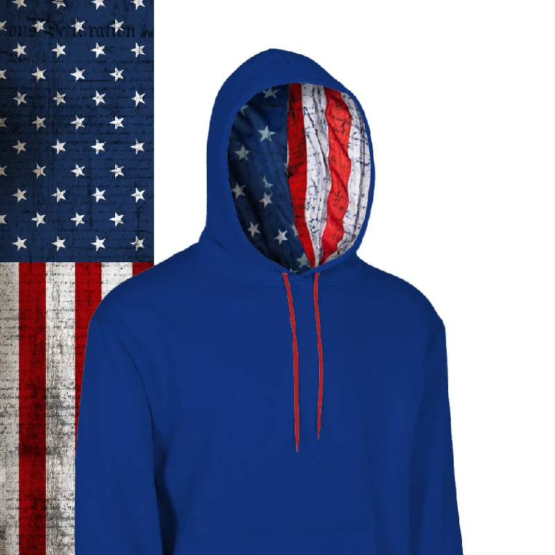 Classic Lined Hoodie | American Flag | Royal Hoodie with Rhinestones Sparkly Elegant Classic Lined Hoodie | American Flag | Royal Hoodie with Rhinestones Sparkly Elegant