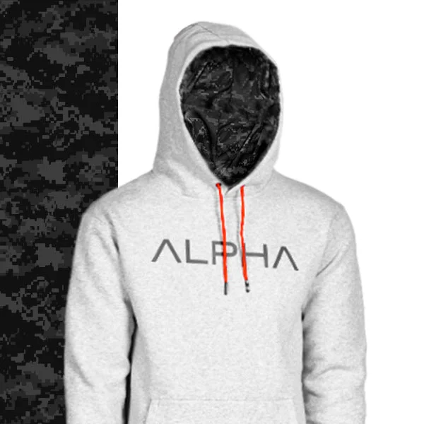 CLASSIC LINED HOODIE | BLACKOUT DIGI CAMO | AD PreOrder Hoodie with Typography Text Message CLASSIC LINED HOODIE | BLACKOUT DIGI CAMO | AD PreOrder Hoodie with Typography Text Message