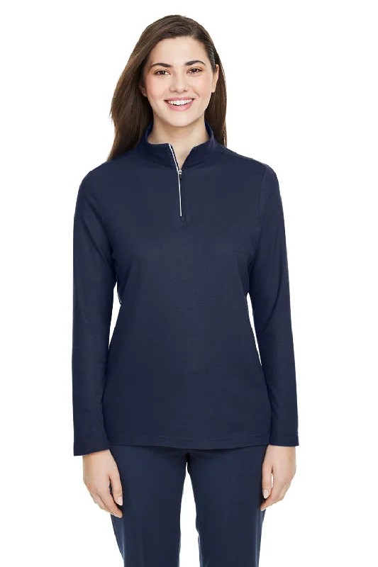 Core 365 Womens Fusion ChromaSoft Performance Moisture Wicking Pique 1/4 Zip Sweatshirt - Classic Navy Blue Hoodie with Toggle Buttons Decorative Unique Core 365 Womens Fusion ChromaSoft Performance Moisture Wicking Pique 1/4 Zip Sweatshirt - Classic Navy Blue Hoodie with Toggle Buttons Decorative Unique