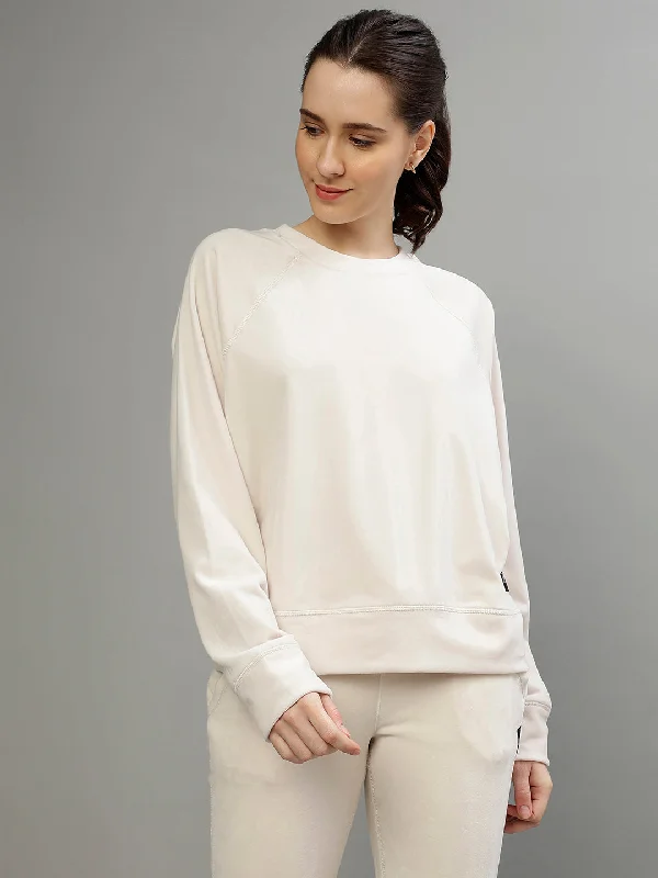 Dkny Women Solid Round Neck Full Sleeves Sweatshirt Hoodie with Hem Fringe Bohemian Relaxed Dkny Women Solid Round Neck Full Sleeves Sweatshirt Hoodie with Hem Fringe Bohemian Relaxed
