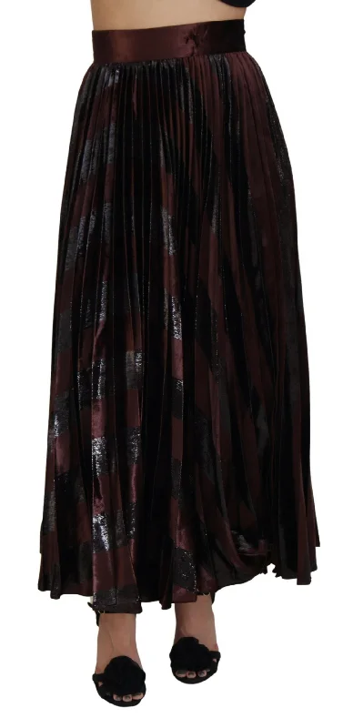 Dolce & Gabbana Elegant High Waist A-Line Maxi Skirt linen skirt airy