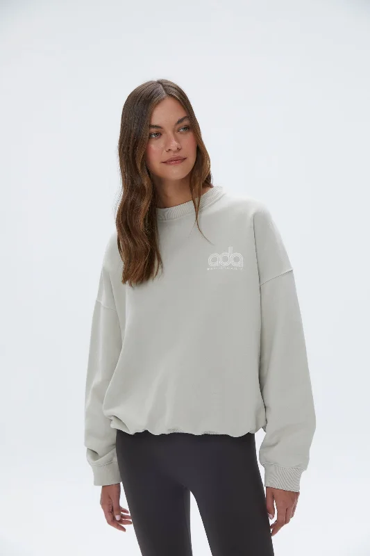 Performance Oversized Sweatshirt - Stone Hoodie with Elastic Waist Stretchable Comfortable Performance Oversized Sweatshirt - Stone Hoodie with Elastic Waist Stretchable Comfortable