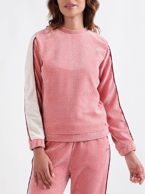 Iconic Women Colour blocked Full Sleeves Mock Neck Sweatshirt Hoodie with Slim Fit Tailored Modern Iconic Women Colour blocked Full Sleeves Mock Neck Sweatshirt Hoodie with Slim Fit Tailored Modern