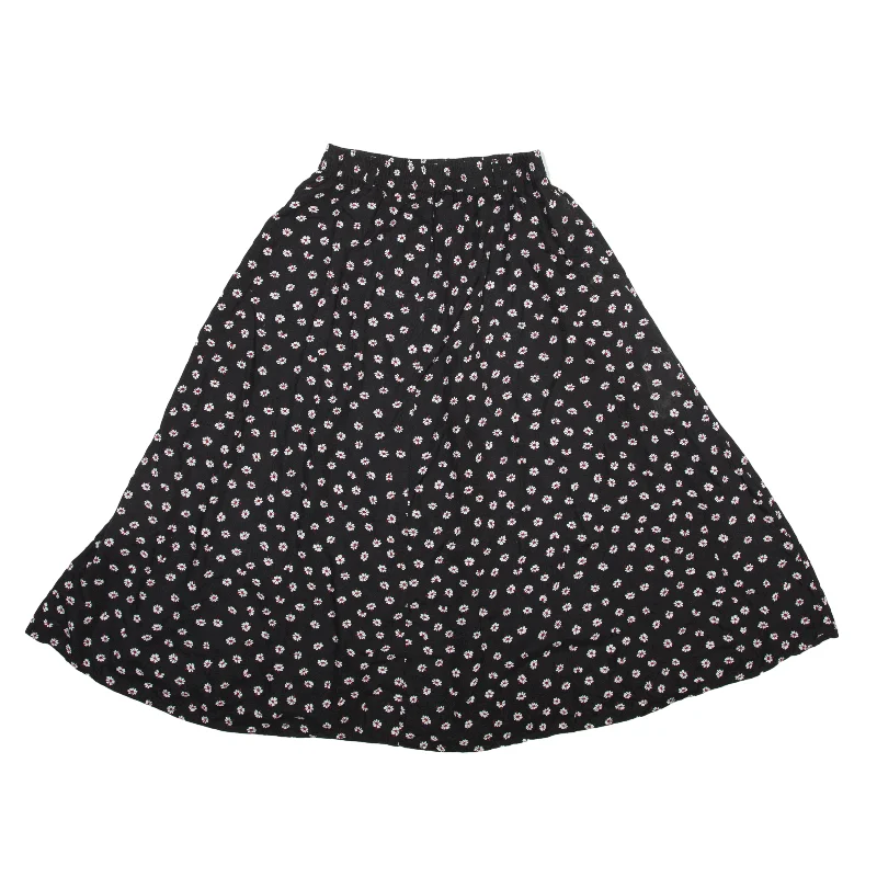 LIZ SPORT Daisy Knee Length Straight Skirt Black Spotted Womens S summer skirt style