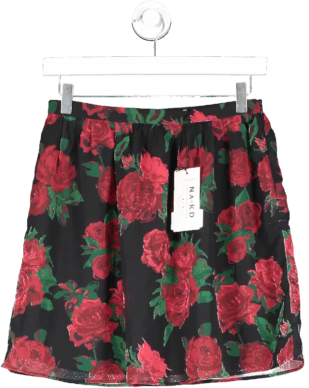 NA-KD Black Sheer Frill Mini Skirt UK 4 corduroy skirt durable