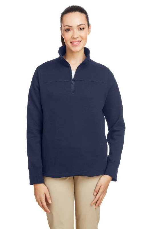 Nautica Womens Anchor Fleece 1/4 Zip Sweatshirt - Navy Blue Hoodie with Drop Shoulder Relaxed Streetwear Nautica Womens Anchor Fleece 1/4 Zip Sweatshirt - Navy Blue Hoodie with Drop Shoulder Relaxed Streetwear