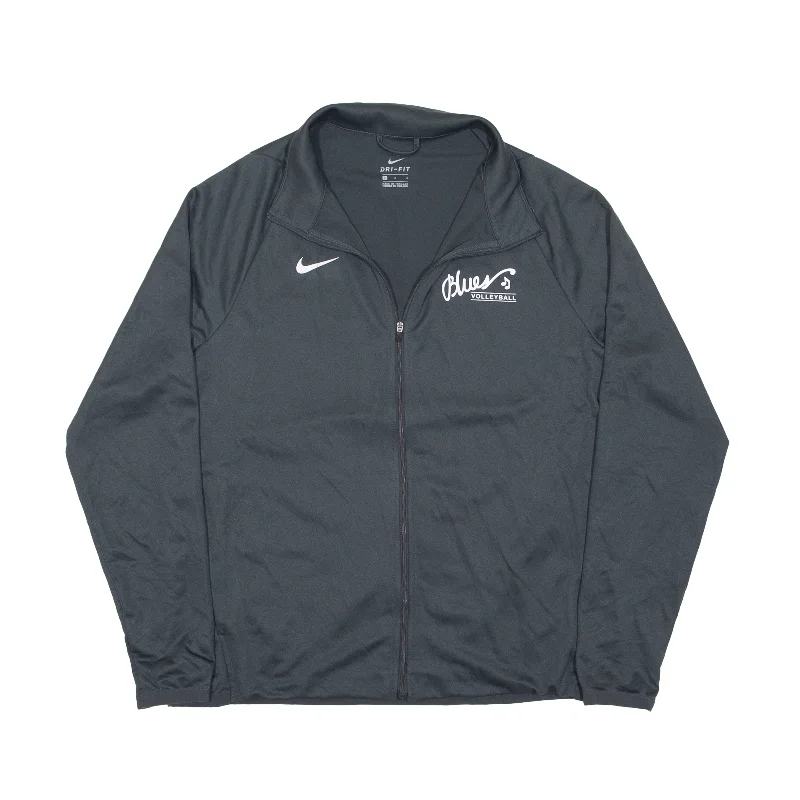 NIKE DriFit Blues Volleyball Track Jacket Grey Womens L Fitted Jacket Loose Jacket Oversized Jacket