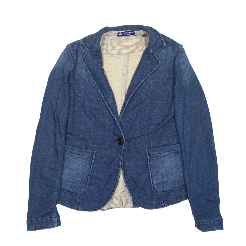 NORTH SAILS USA Blazer Denim Jacket Blue Womens XS Fleece Fabric Down Fabric Feather Fabric