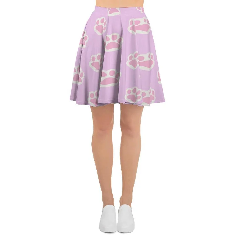 Pink Pastel Paw Women's Skirt seamless skirt comfort