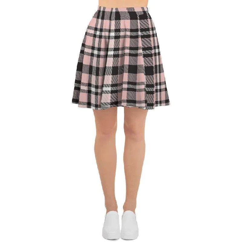 Pink Plaid Tartan Women's Skirt seamless skirt comfort