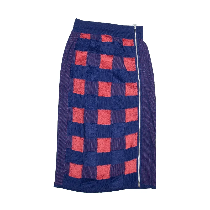 RAG & BONE Knee Length Straight Skirt Blue Womens XS silk skirt lustrous