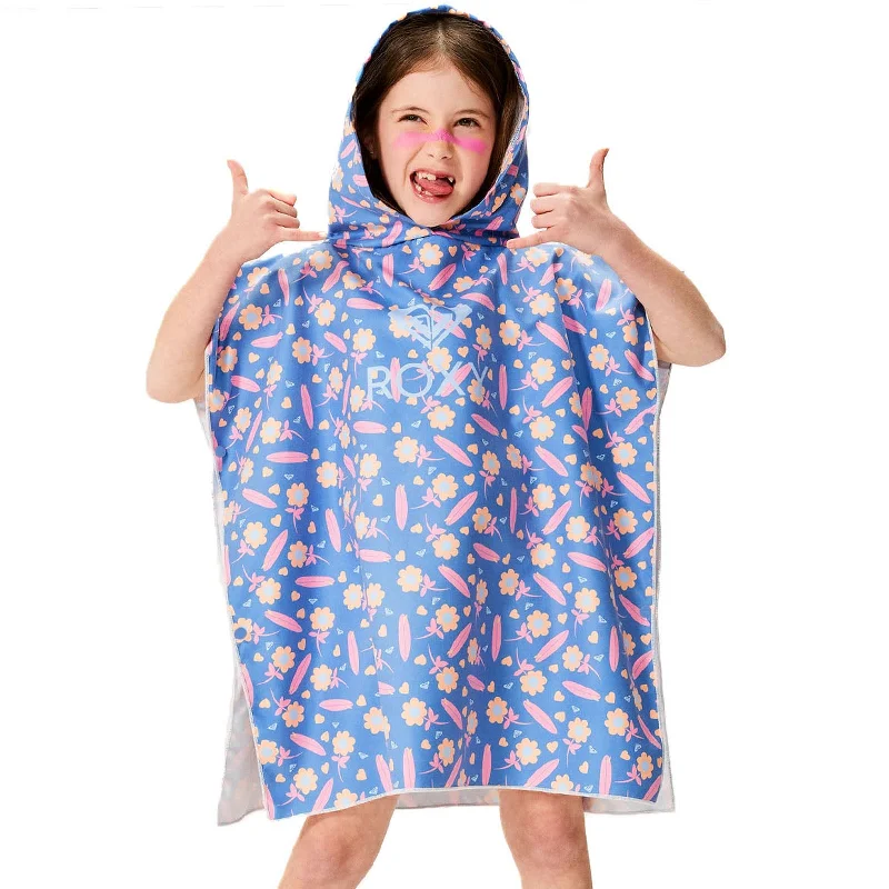 Roxy Kids Paradise Sunrise Hooded Towel Poncho - Ultramarine Hoodie with Gradient Ombre Colorful Roxy Kids Paradise Sunrise Hooded Towel Poncho - Ultramarine Hoodie with Gradient Ombre Colorful