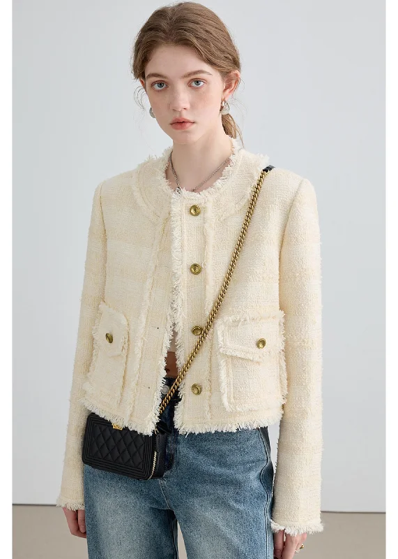 Short Jacket Top Tiered Jacket Buttoned Jacket Zippered Jacket