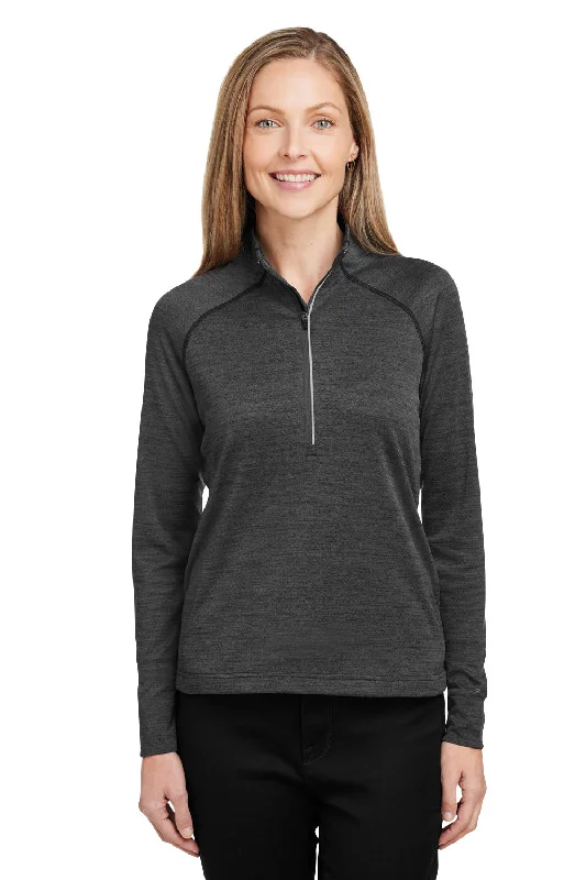 Spyder Womens Mission 1/4 Zip Sweatshirt w/ Pockets - Black Hoodie with Hood Adjustable Protection Spyder Womens Mission 1/4 Zip Sweatshirt w/ Pockets - Black Hoodie with Hood Adjustable Protection