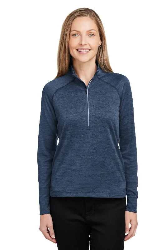 Spyder Womens Mission 1/4 Zip Sweatshirt w/ Pockets - Frontier Blue Hoodie with Hem Fringe Bohemian Relaxed Spyder Womens Mission 1/4 Zip Sweatshirt w/ Pockets - Frontier Blue Hoodie with Hem Fringe Bohemian Relaxed