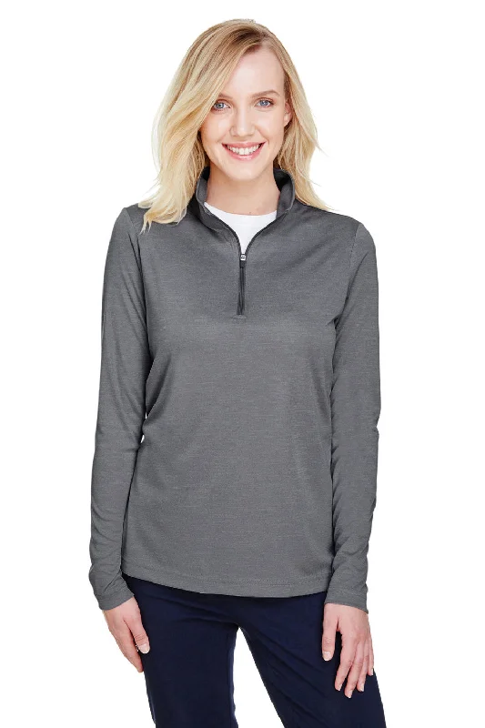 Team 365 Womens Zone Sonic Performance Moisture Wicking 1/4 Zip Sweatshirt - Heather Dark Grey Hoodie with Rhinestones Sparkly Elegant Team 365 Womens Zone Sonic Performance Moisture Wicking 1/4 Zip Sweatshirt - Heather Dark Grey Hoodie with Rhinestones Sparkly Elegant